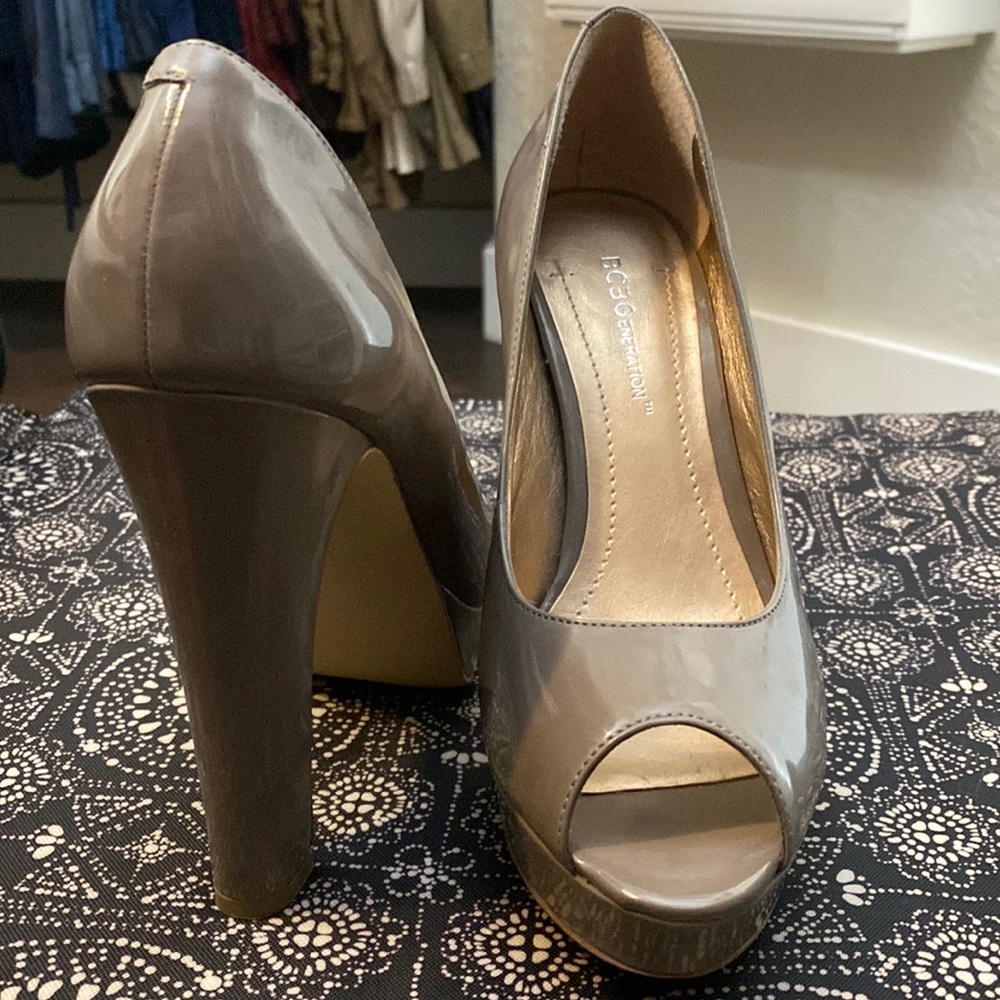 Platform high heels.